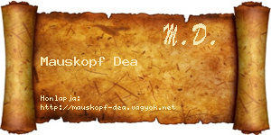 Mauskopf Dea névjegykártya